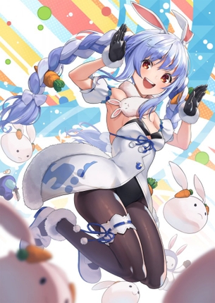 【二次】8月2日はバニーの日だったらしいので黒ストのバニーガール画像