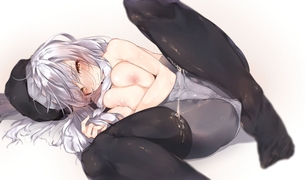 【二次】女子のパンストタイツ脚に謎の白濁液がぶっかけられてるエロ画像
