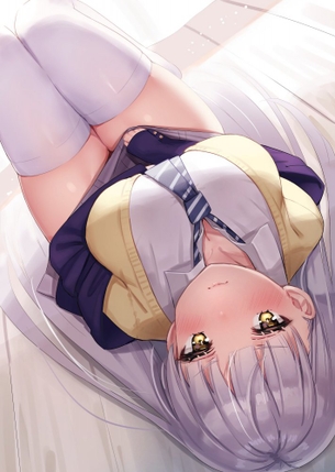【二次】白ニーハイを履いた女の子の絶対領域を楽しむ為の画像【ニーソ】