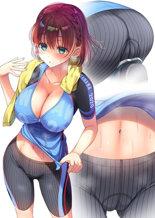 【スポブラ】巨乳の女の子が運動で汗を流す健康的な画像【おっぱい】