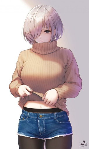 【着衣巨乳】セーターに包まれた柔らかそうなおっぱいの画像【縦セタ】