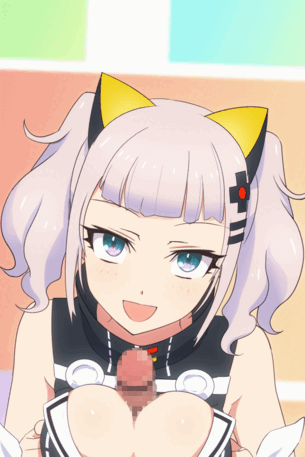 【VTuber】輝夜月のパイズリGIFアニメエロ画像【バーチャルYouTuber】
