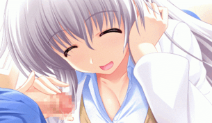 【アトリエかぐや】江口怜亜の手コキGIFアニメエロ画像【モーレツ☆にゃん×2クリニック】