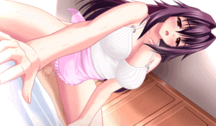 【エロゲHCG】榊真奈の騎乗位セックスGIFアニメエロ画像【キラリ南国小麦色】