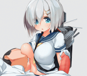 【艦これ】浜風の授乳手コキGIFアニメエロ画像【艦隊これくしょん】