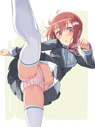 パンチラキック一蹴の二次エロ画像