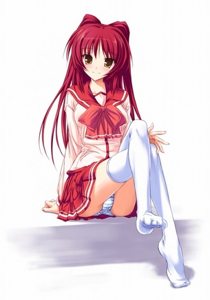 【虹画像】縞々パンツとニーソックスを履いてる女の子の画像集 part2