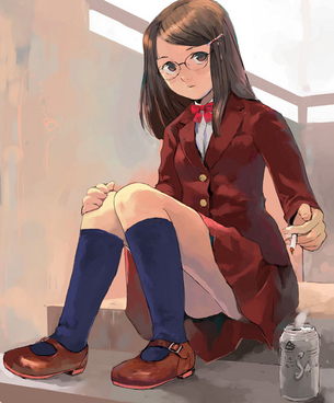 【虹画像】紺ソックスや黒ソックスを履いた女の子の画像集 part2