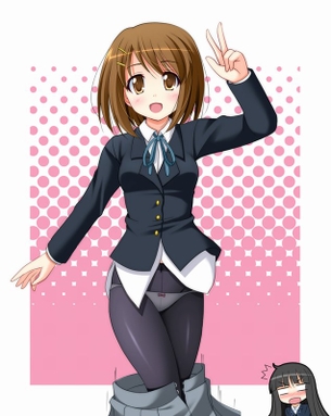 【虹画像】けいおん！のパンスト＆タイツ画像集 part2 唯の黒タイツ特集