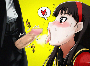 寸止めで焦らすフェラ直前の二次元エロ画像