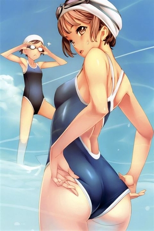 【背中】綺麗な背中が魅力的な女の子の二次元エロ画像＆イラスト Part12
