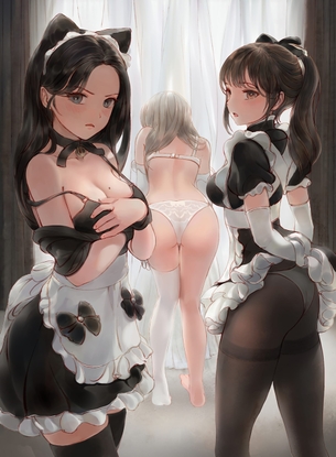 【二次元】着替え中の美少女達のエロ画像 Part.7 50枚