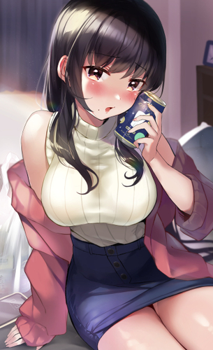 【二次】セーター、リブニットを着た女の子のエロ画像 Part１２