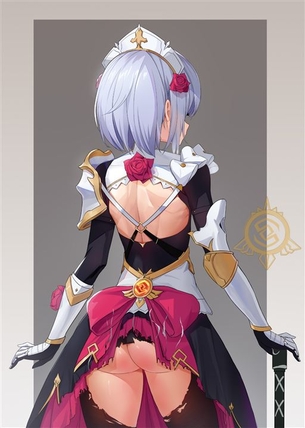 【背中】綺麗な背中が魅力的な女の子の二次元エロ画像＆イラスト Part08
