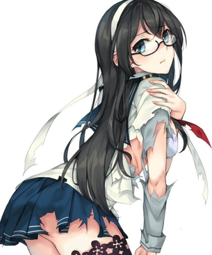 [艦これ][エロ画像]大淀の制服をﾋﾞﾘﾋﾞﾘに破いたよ～♪