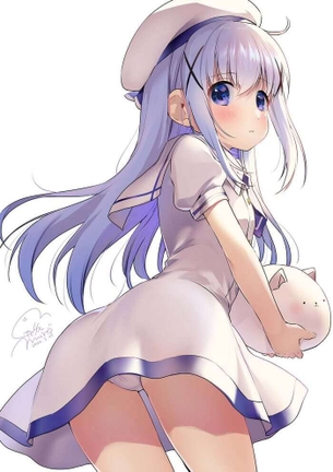 [ごちうさ][エロ画像]チノの純白パンチラでシンプルに抜いたよ♪