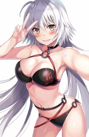 [FGO][エロ画像]ジャンヌ・オルタの恥ずかしがる表情で余計に興奮したよ♪
