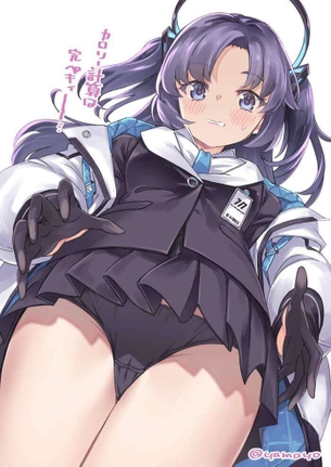 [ブルアカ][エロ画像]早瀬ユウカのパンツを下から確認したよ♪