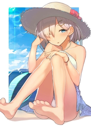 【艦これ】寒いのでポカポカできるような麦わら帽子艦娘画像