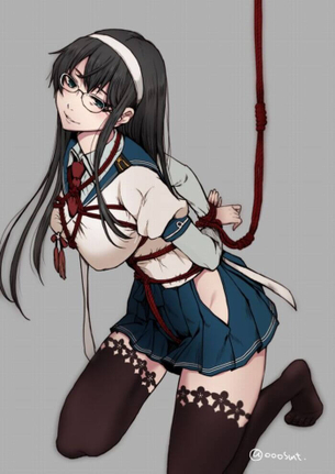 [艦これ][エロ画像]大淀の緊縛(拘束)して不貞行為をしたよ～♪