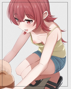 気づいてない？！キャミソールから胸チラ・乳首チラしてる女の子！