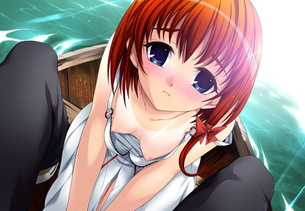 二次元胸チラエロ画像！乳首チラしてるノーブラ女子限定