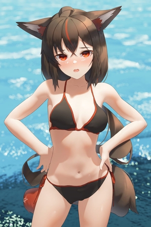 黒上フブキ(白上フブキ)のエロ画像：ホロライブ