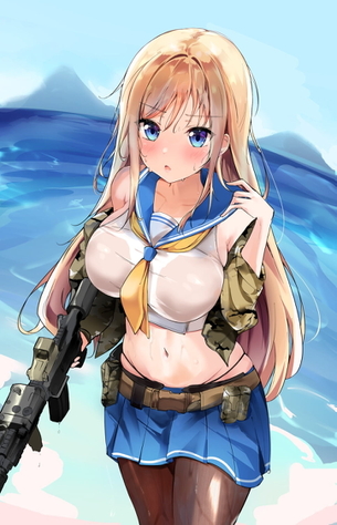 【非・微エロ】武器を持った女の子の画像まとめ　その７