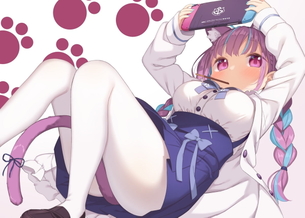 【湊あくあ】白タイツあくたんが可愛いすぎる二次画像【ホロライブ】