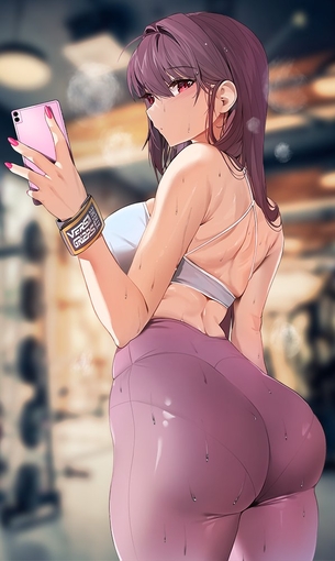 【黒以外】賑やかな色の脚に惹き付けられるレギンス女子の二次画像