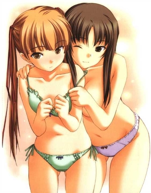 【下着(縞パン)】下着姿が可愛い女の子の二次元エロ画像＆イラスト Part11