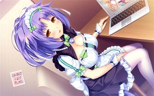 【紫髪】ちょっとミステリアスな紫色の髪の女の子の二次元エロ画像＆イラスト Part01