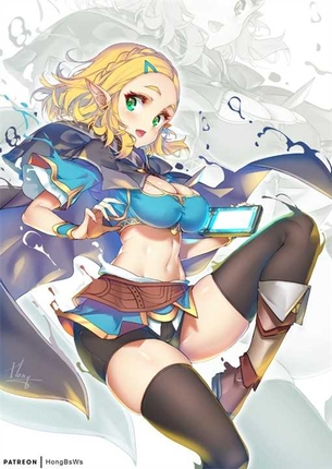 【ニーソ】ぴちぴちのニーソが似合う女の子の二次元エロ画像＆イラスト Part09