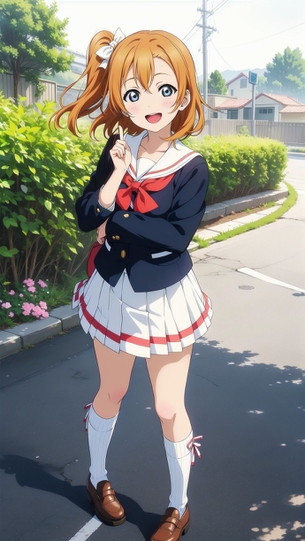 『stable-diffusion』【ラブライブ！】μ's高坂穂乃果ちゃんのAI画像を大量作成