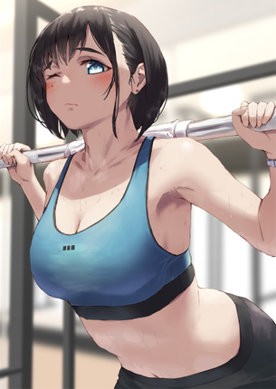 【画像】おっぱいのシルエット見えてしまっている、スポブラ・タンクトップ着た女の子まとめ