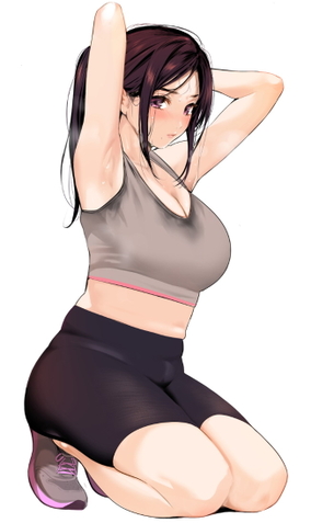 【画像】巨乳ムチムチ女の子が、スポブラつけたらエロすぎるwwwwwwwwww