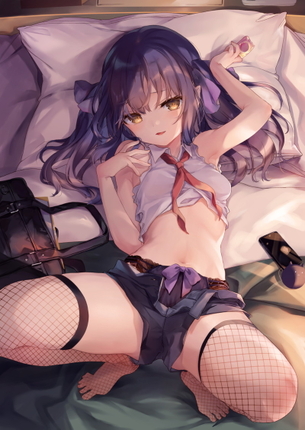 【画像】網タイツ履いた太ももが、エッチすぎる