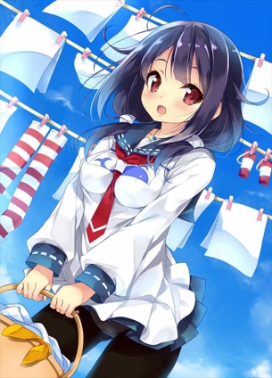 大鯨のエロ画像！セーラー服を着ながら着衣エッチしてるｗ