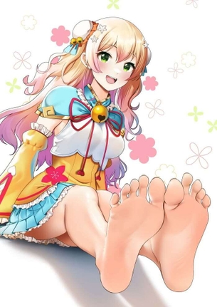 [ホロライブ][エロ画像]桃鈴ねねの綺麗な足裏を舐めたよ～♪