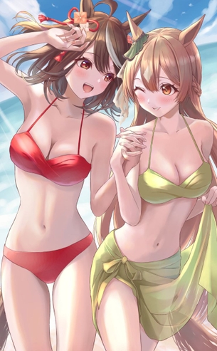 ウマ娘　キタサンブラック・サトノダイヤモンドの萌・微エロ画像
