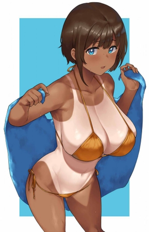 【二次】褐色肌・日焼け女子画像　その２６