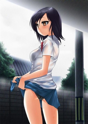 【透け着衣】濡れて体が透けちゃっている女の子の二次元エロ画像＆イラスト Part02