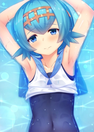 スク水の二次エロ画像で！