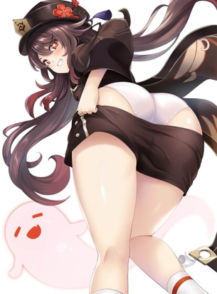 [原神][エロ画像]胡桃の魅力的な短パンをガチで匂ったよ～♪