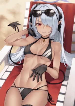 [ブルアカ][エロ画像]銀鏡イオリの水着姿に欲情を募らせたよ～♪