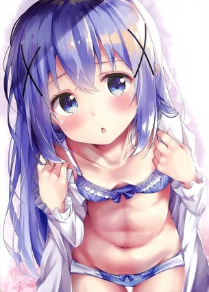 [ごちうさ][エロ画像]チノのごちそう(貧乳)にかぶりついたよ～♪