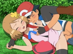 [ポケモン][エロ画像]セレナに収まりきらないほどのザーメンを注いだよ♪