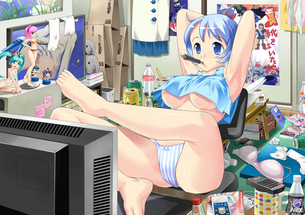 【二次】だらしない系女子の生態が描かれた画像