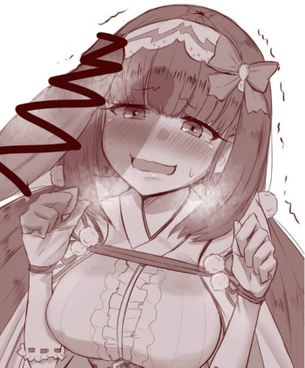 [FGO][エロ画像]刑部姫にガチ勃起したチ〇コを突き付けたよ～♪