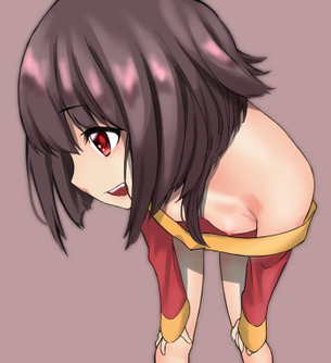 [このすば][エロ画像]めぐみんの乳首を露骨にガン見したよ～♪